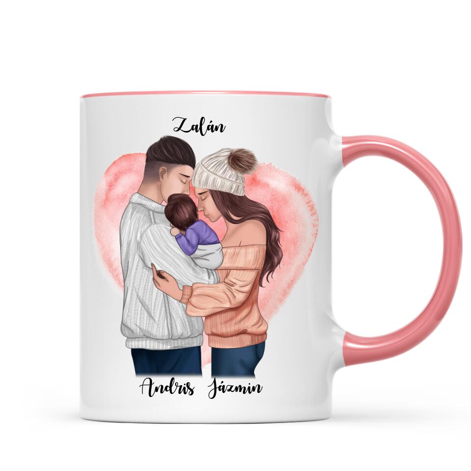 Egyedi bögre szülőknek - pár kisbabával