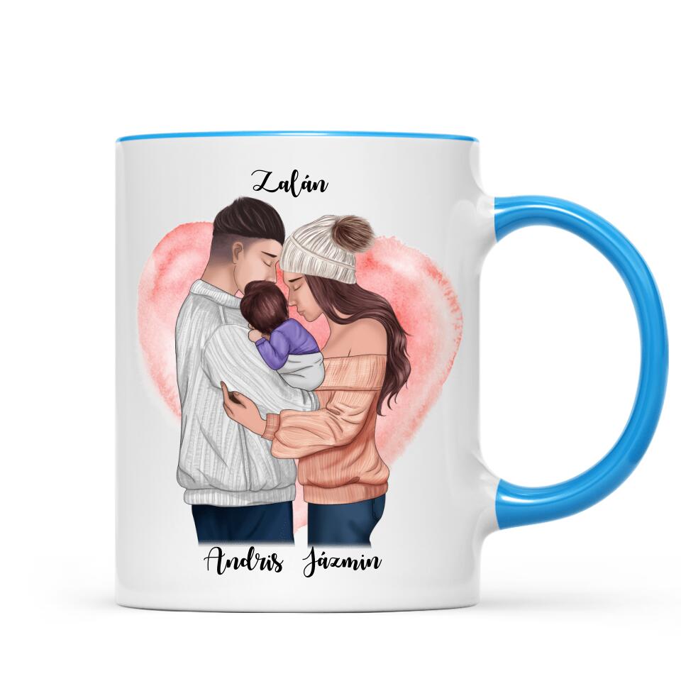 Egyedi bögre szülőknek - pár kisbabával