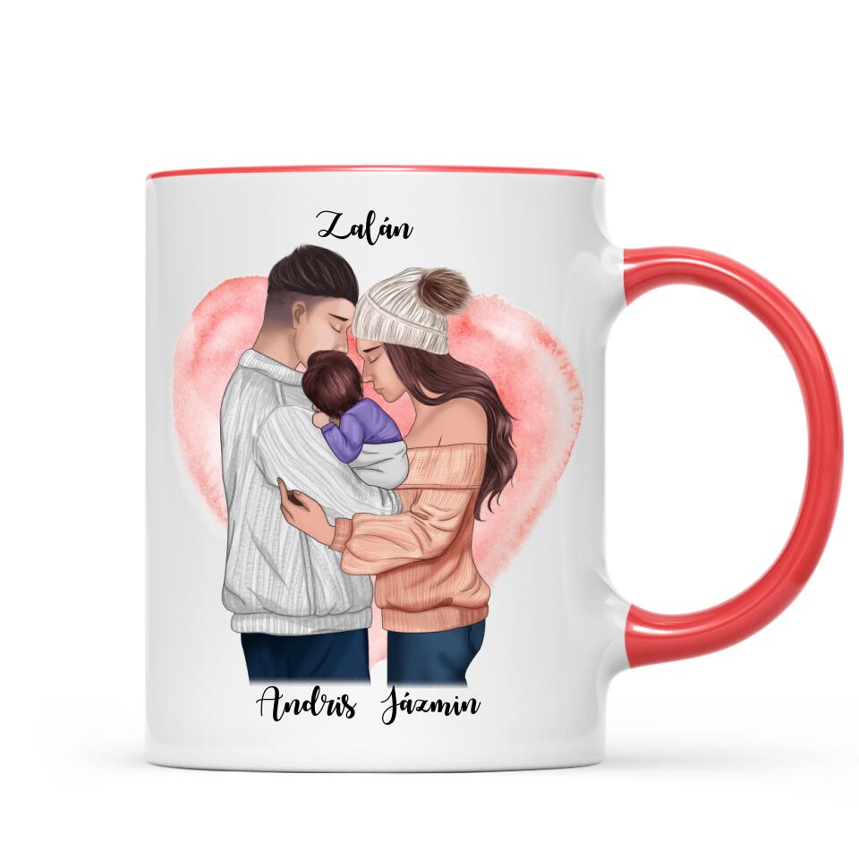 Egyedi bögre szülőknek - pár kisbabával