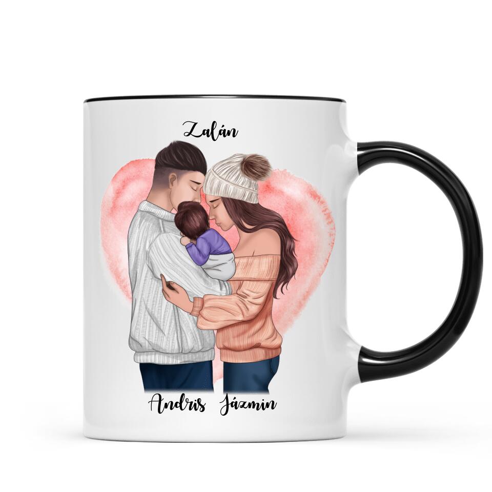 Egyedi bögre szülőknek - pár kisbabával