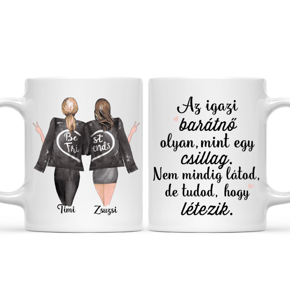 Egyedi legjobb barátnős bögre - az igaz barátnő