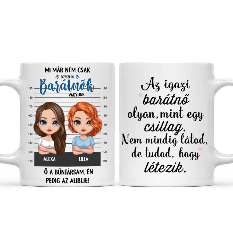 Egyedi bögre barátnőknek - bűntársak