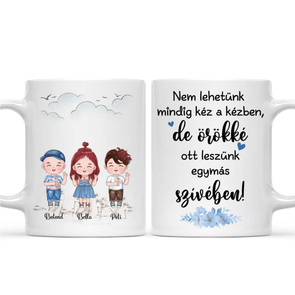 Egyedi bögre nagyszülőknek, akár 4 unokával