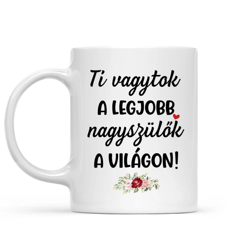 Egyedi bögre nagyszülőknek - mama és papa