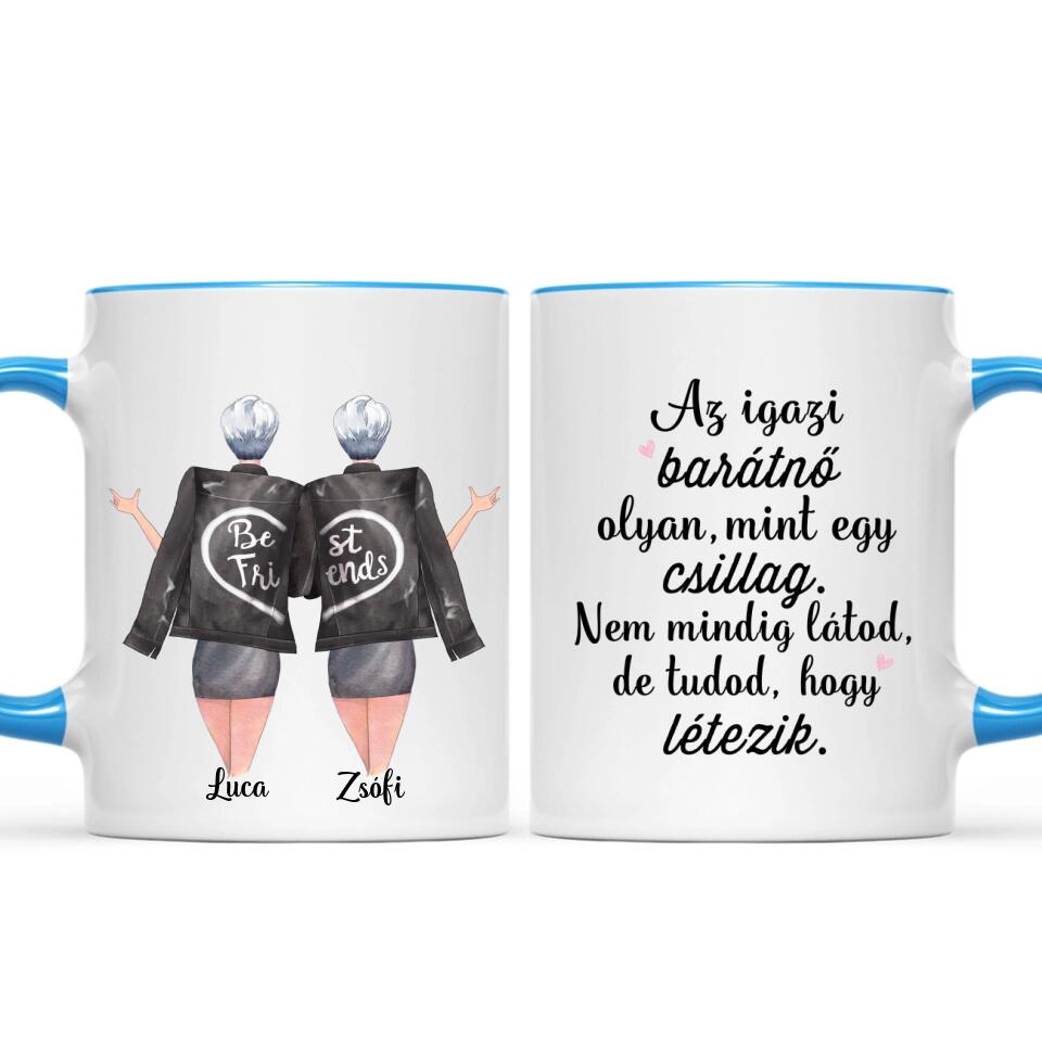 Egyedi legjobb barátnős bögre - az igaz barátnő