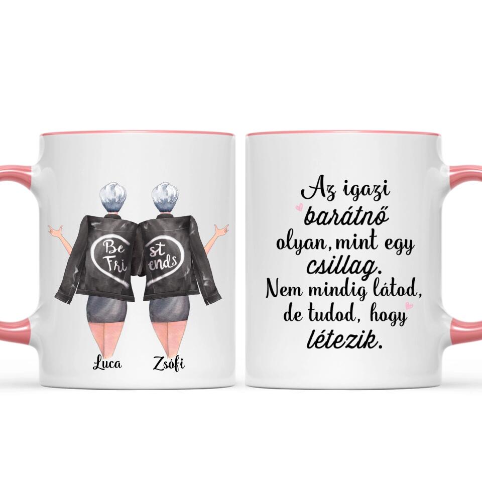 Egyedi legjobb barátnős bögre - az igaz barátnő