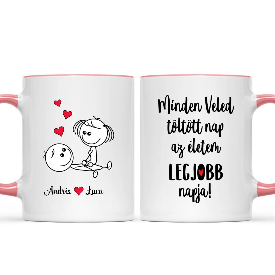 Egyedi bögre pároknak - szerelmeskedő figurák
