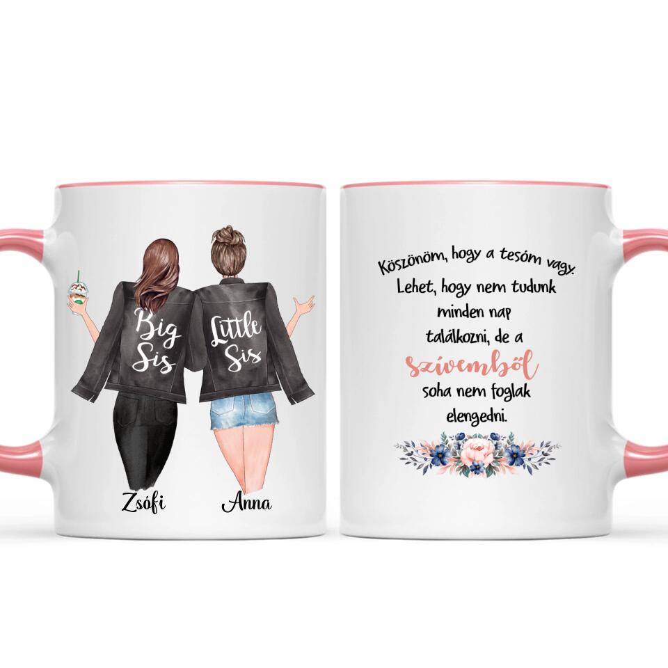 Egyedi bögre testvéreknek - köszönöm, hogy a tesóm vagy