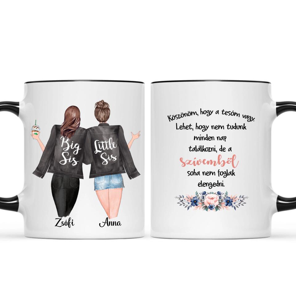 Egyedi bögre testvéreknek - köszönöm, hogy a tesóm vagy