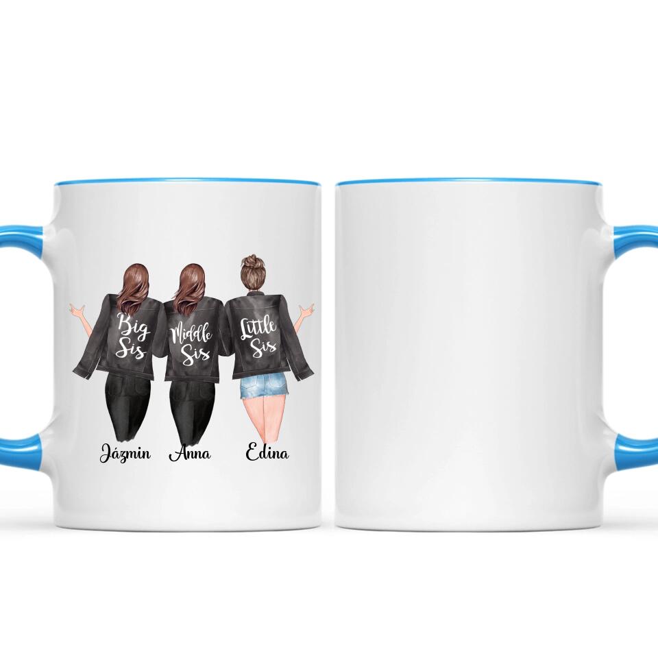 Egyedi bögre testvéreknek - 3 lány