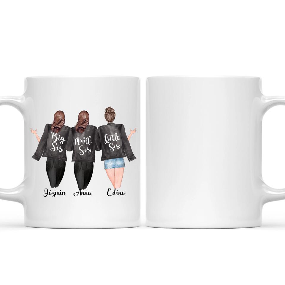 Egyedi bögre testvéreknek - 3 lány