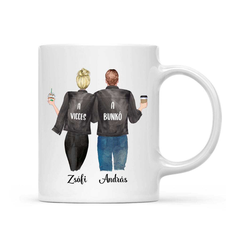 Egyedi bögre testvéreknek - Fiú és lány karakterekkel