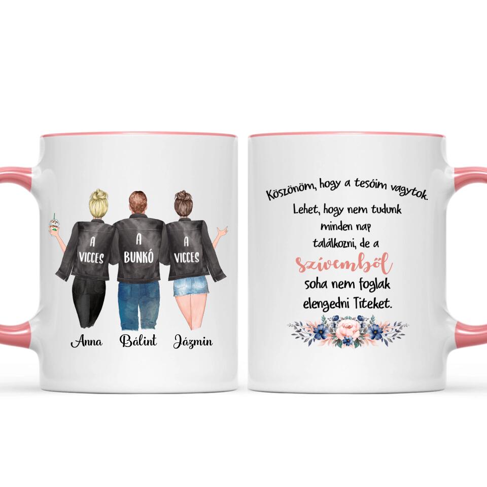 Egyedi bögre testvéreknek - 2 lány és 1 fiú