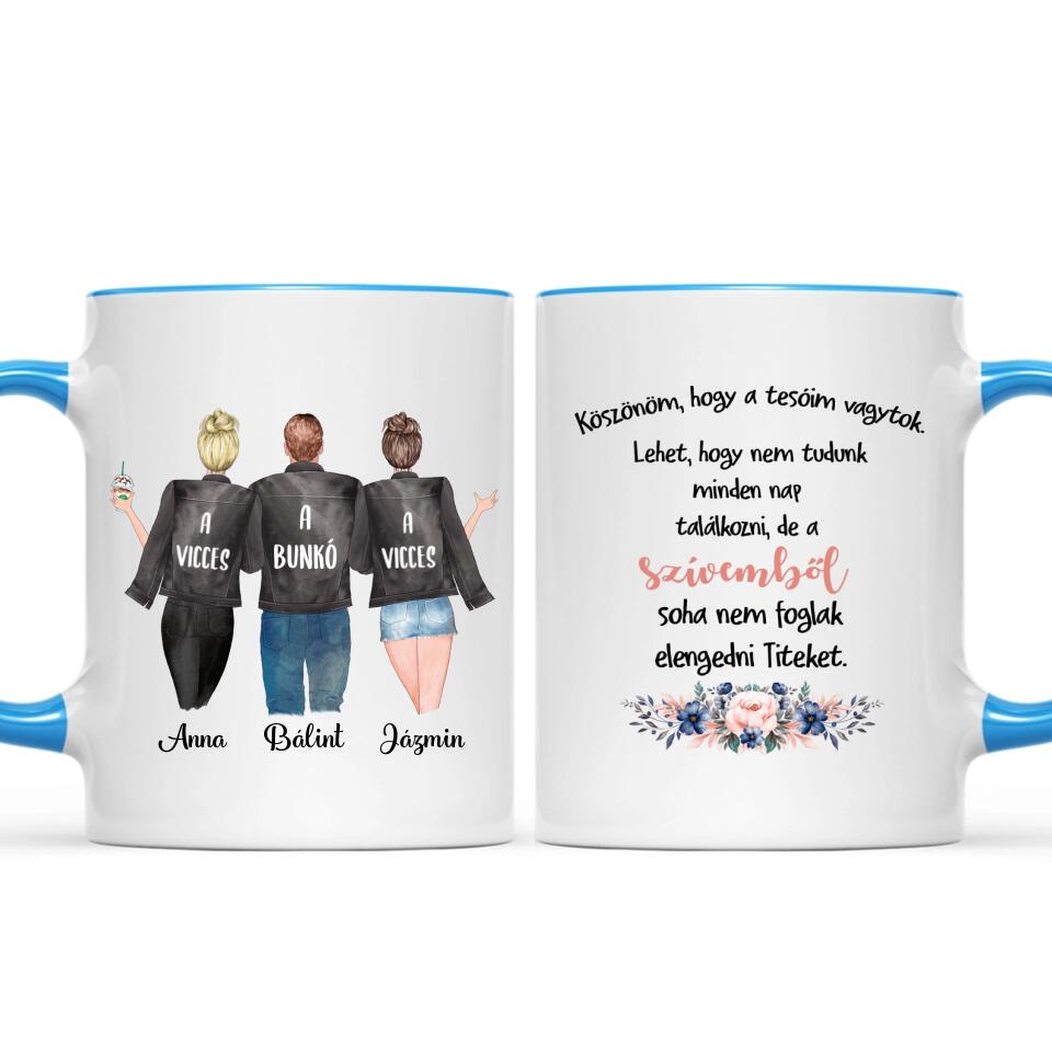 Egyedi bögre testvéreknek - 2 lány és 1 fiú