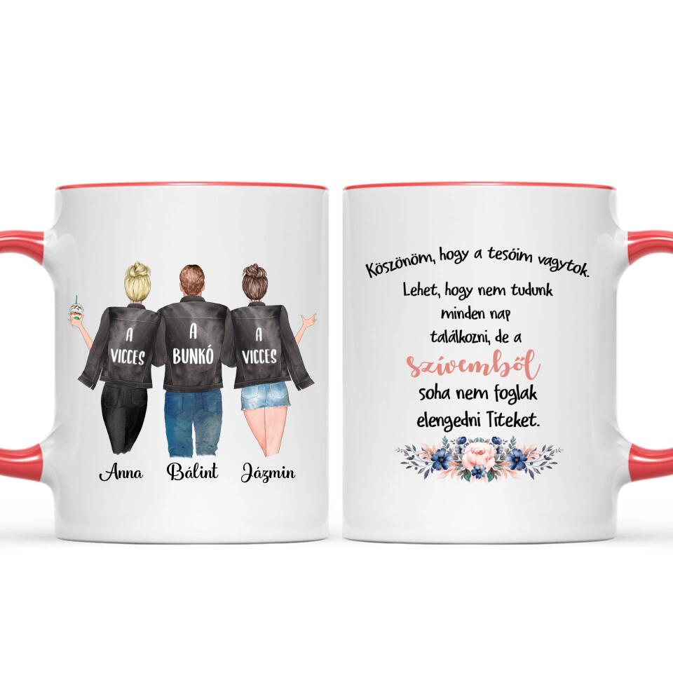 Egyedi bögre testvéreknek - 2 lány és 1 fiú
