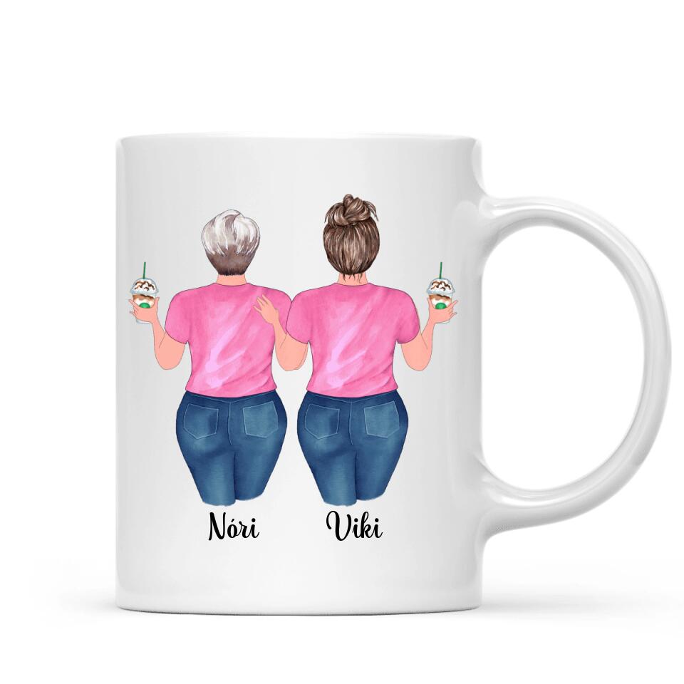 Egyedi barátnős bögre - molett lányok