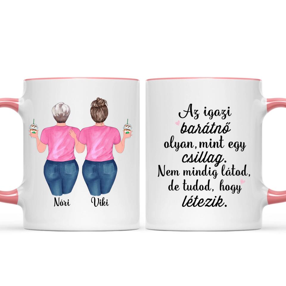 Egyedi barátnős bögre - molett lányok