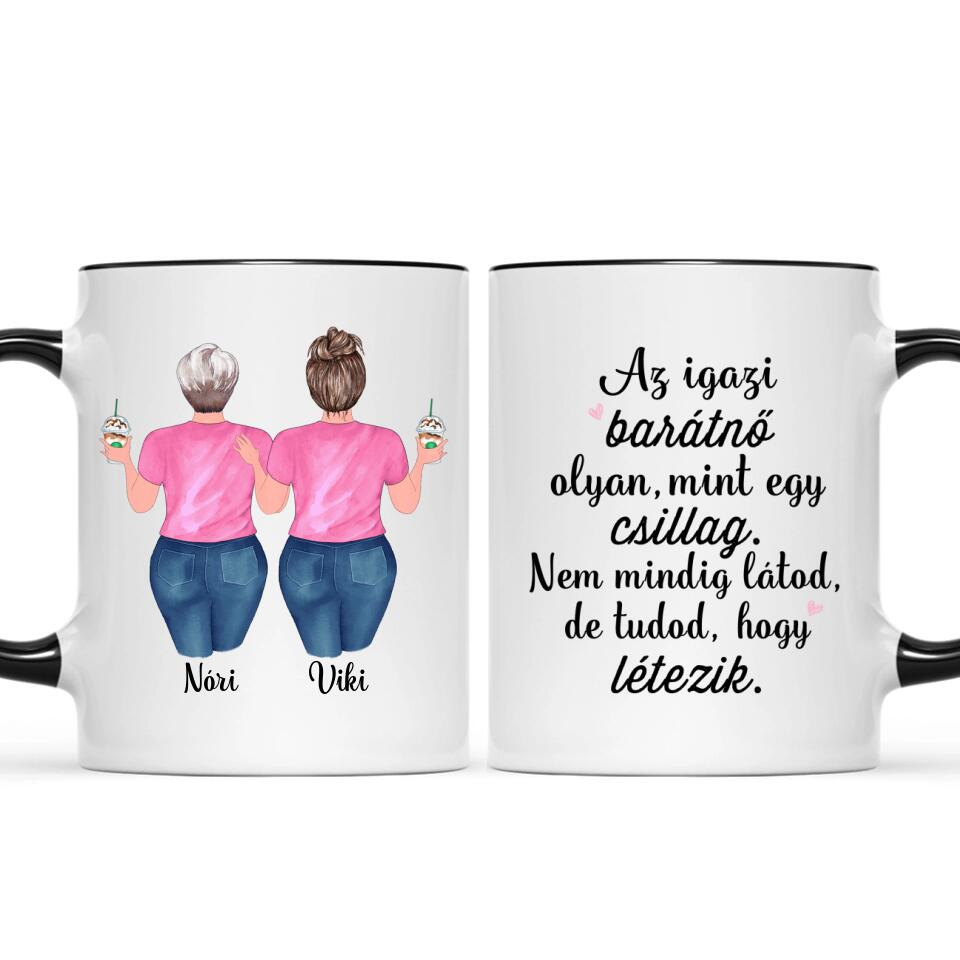 Egyedi barátnős bögre - molett lányok