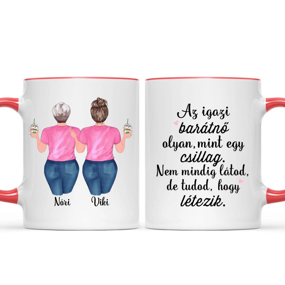 Egyedi barátnős bögre - molett lányok