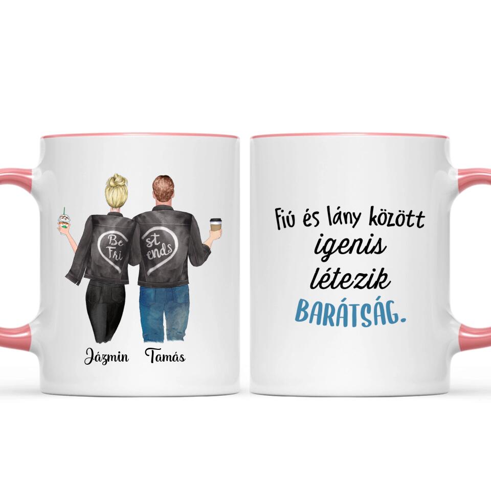 Egyedi bögre barátoknak - fiú/lány barátság