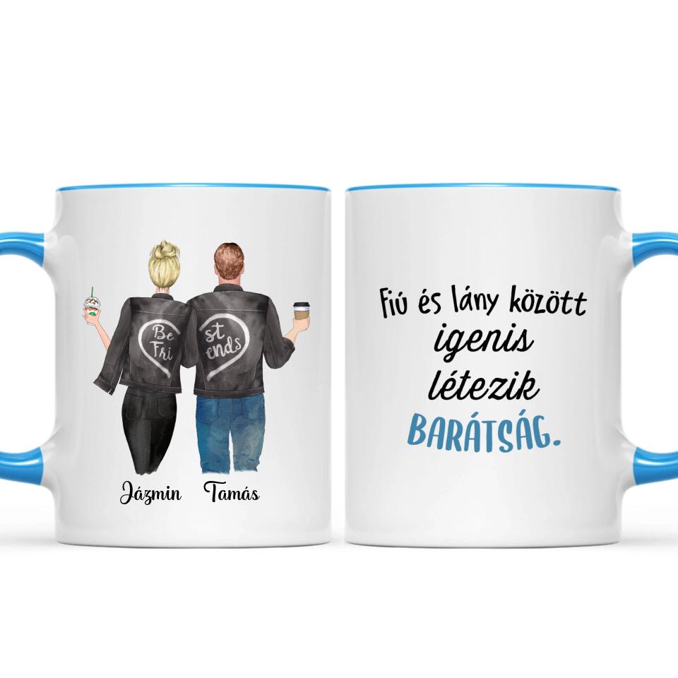 Egyedi bögre barátoknak - fiú/lány barátság