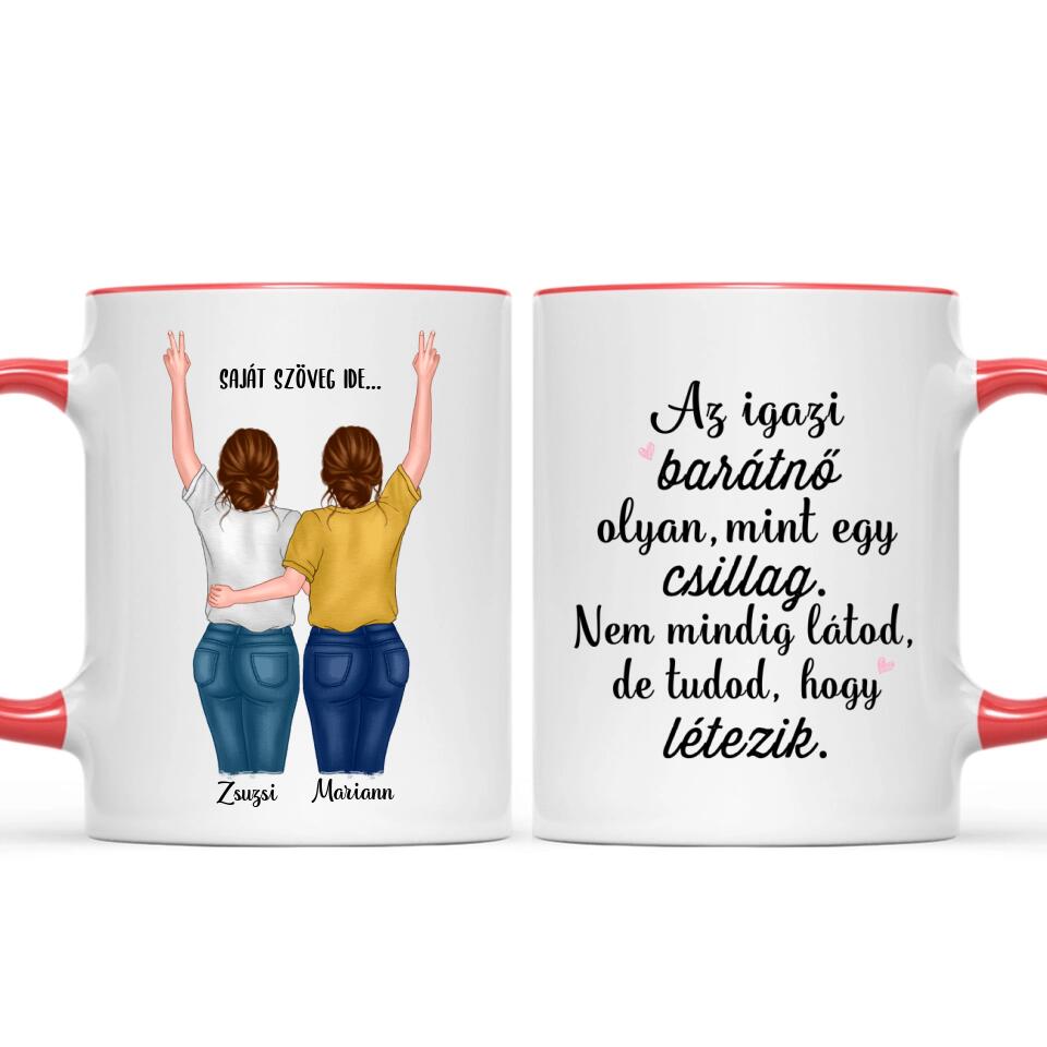 Egyedi barátnős bögre saját szöveggel