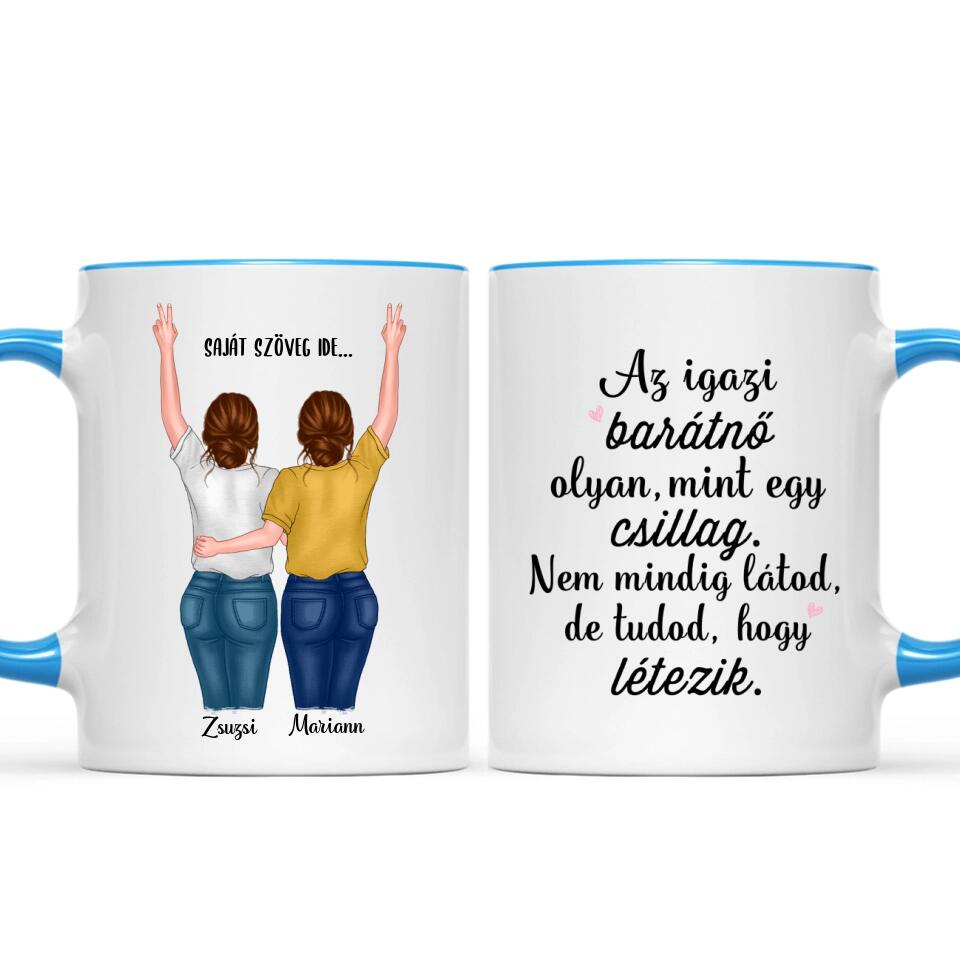 Egyedi barátnős bögre saját szöveggel