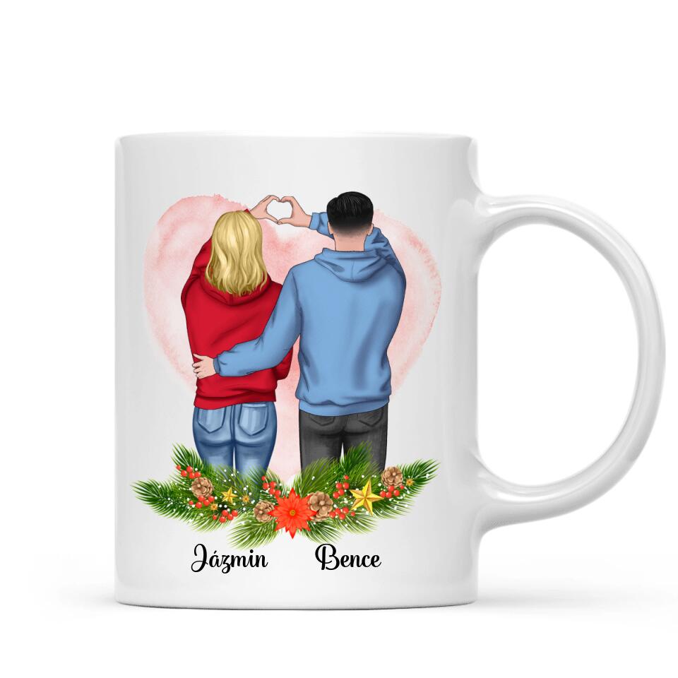 Egyedi karácsonyi bögre szerelmeseknek - ha eljön az éjszaka