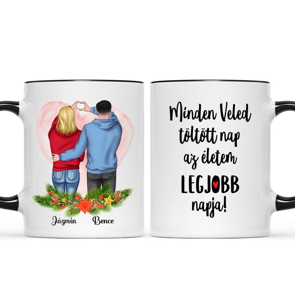 Egyedi karácsonyi bögre szerelmeseknek - ha eljön az éjszaka