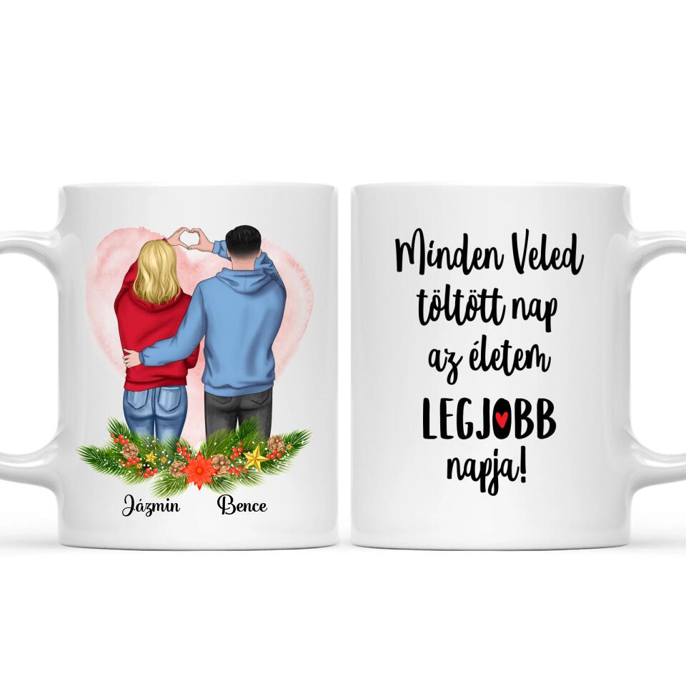 Egyedi karácsonyi bögre szerelmeseknek - ha eljön az éjszaka