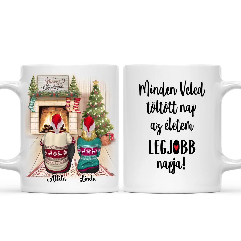 Egyedi karácsonyi bögre pároknak