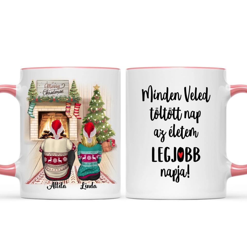 Egyedi karácsonyi bögre pároknak