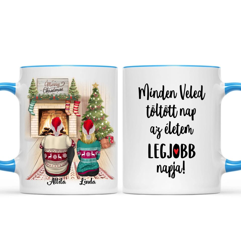 Egyedi karácsonyi bögre pároknak