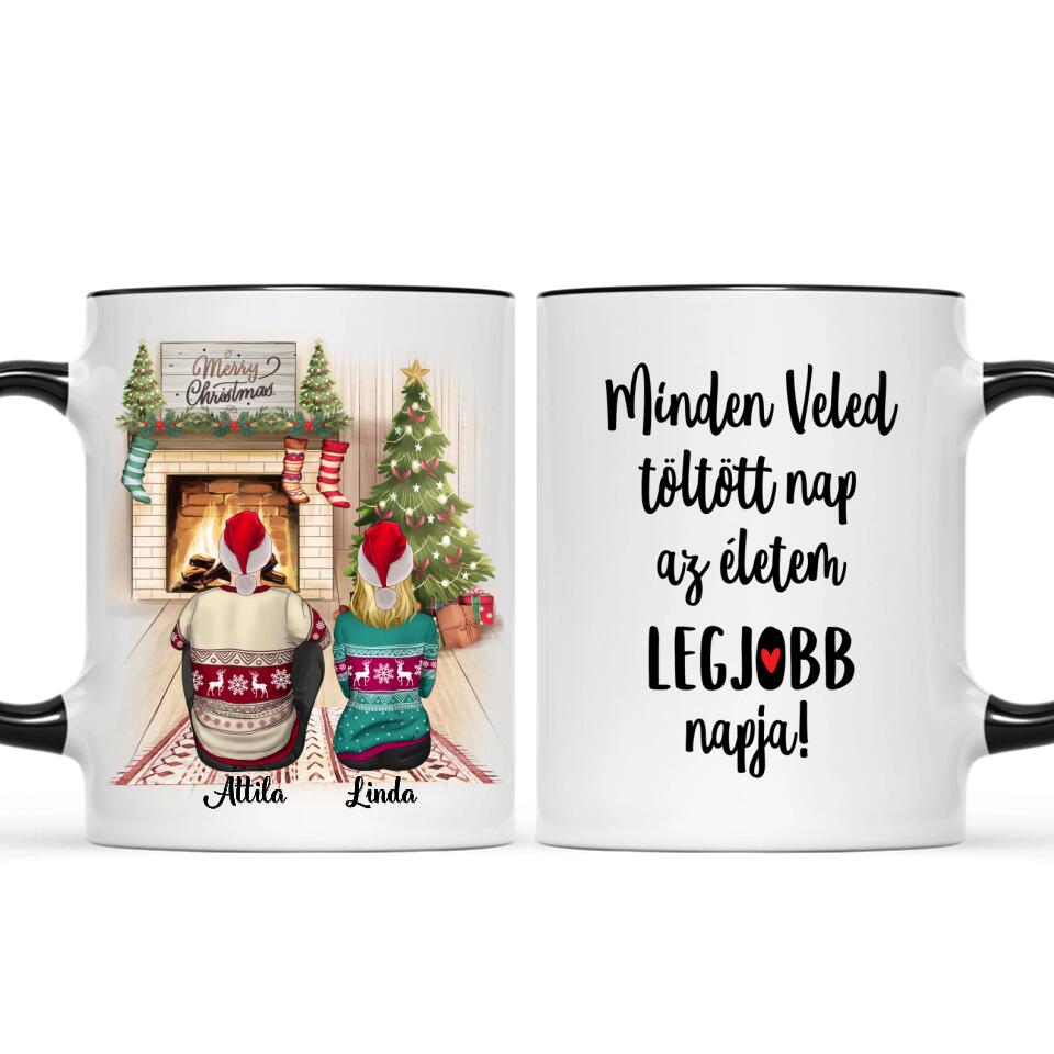 Egyedi karácsonyi bögre pároknak