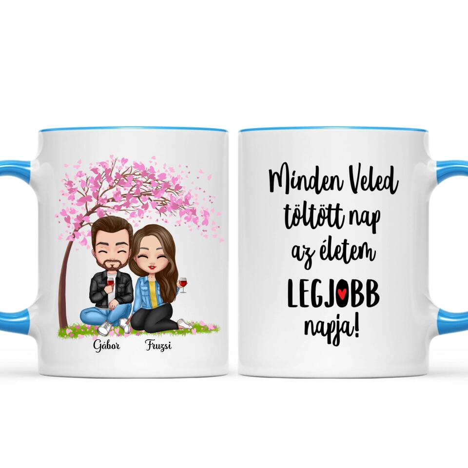 Egyedi szerelmes bögre Chibi karakterekkel