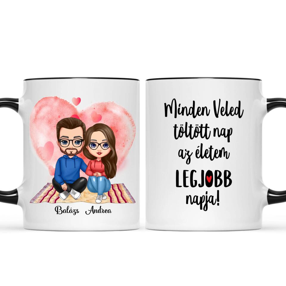 Egyedi bögre szerelmeseknek - Chibi pár