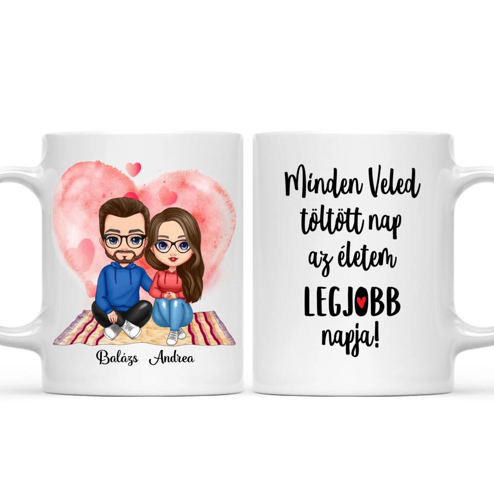 Egyedi bögre szerelmeseknek - Chibi pár