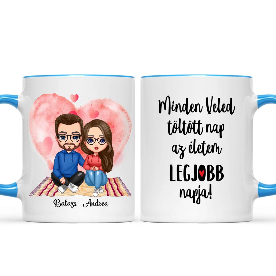 Egyedi bögre szerelmeseknek - Chibi pár