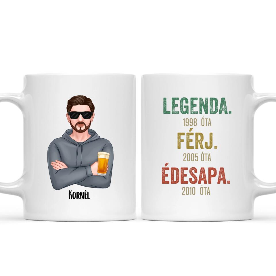 Egyedi bögre férjnek, édesapának
