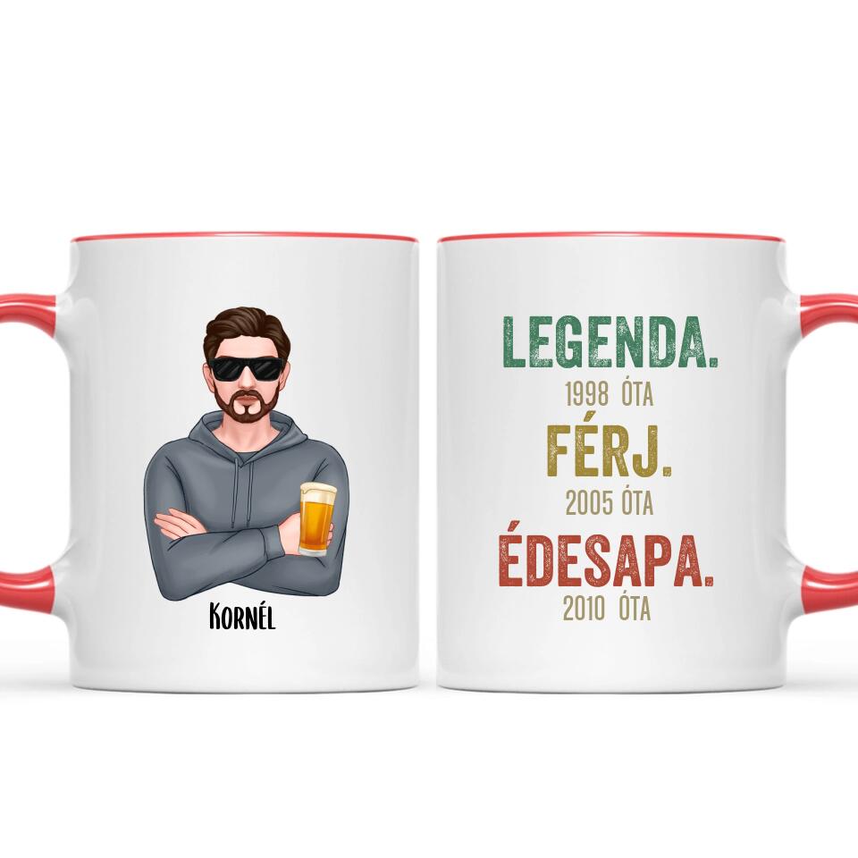 Egyedi bögre férjnek, édesapának