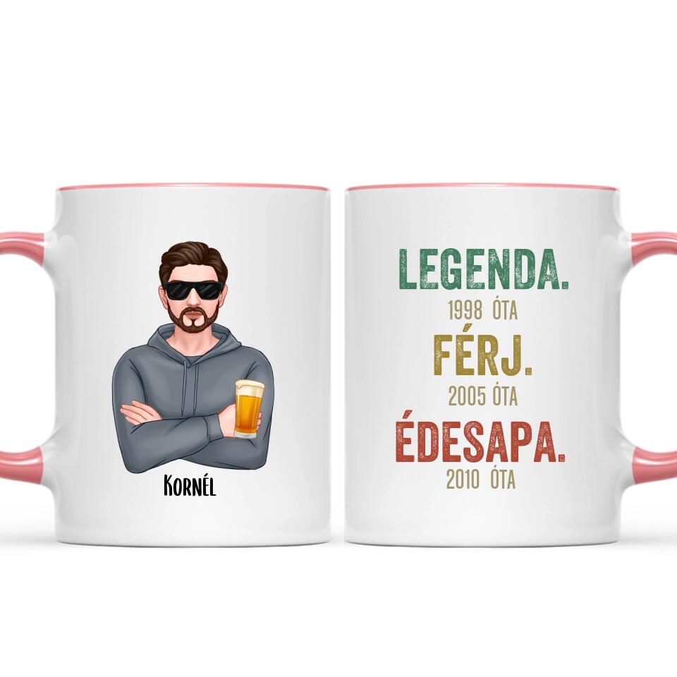 Egyedi bögre férjnek, édesapának