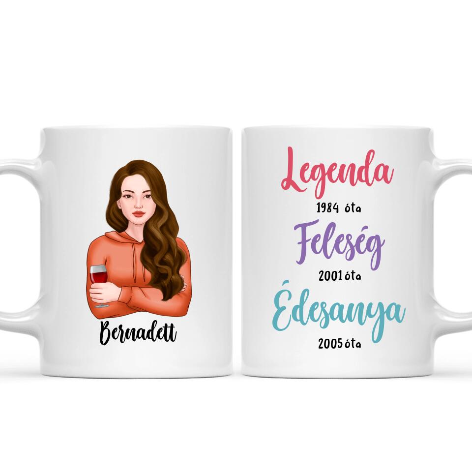 Egyedi bögre feleségnek, édesanyának