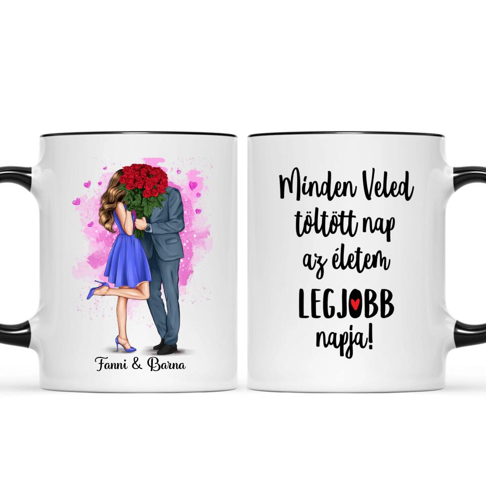 Egyedi bögre szerelmeseknek - elegáns pár