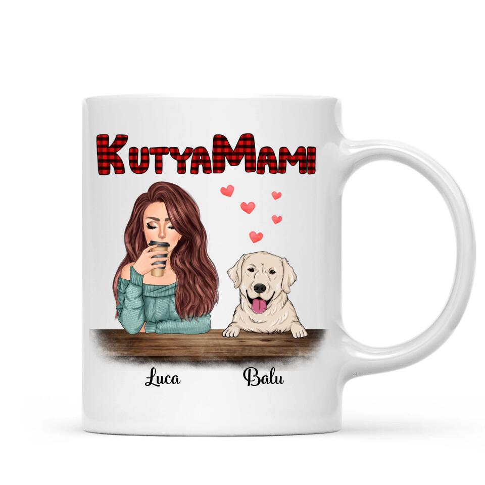 Egyedi kutyás bögre, akár 4 kutyussal