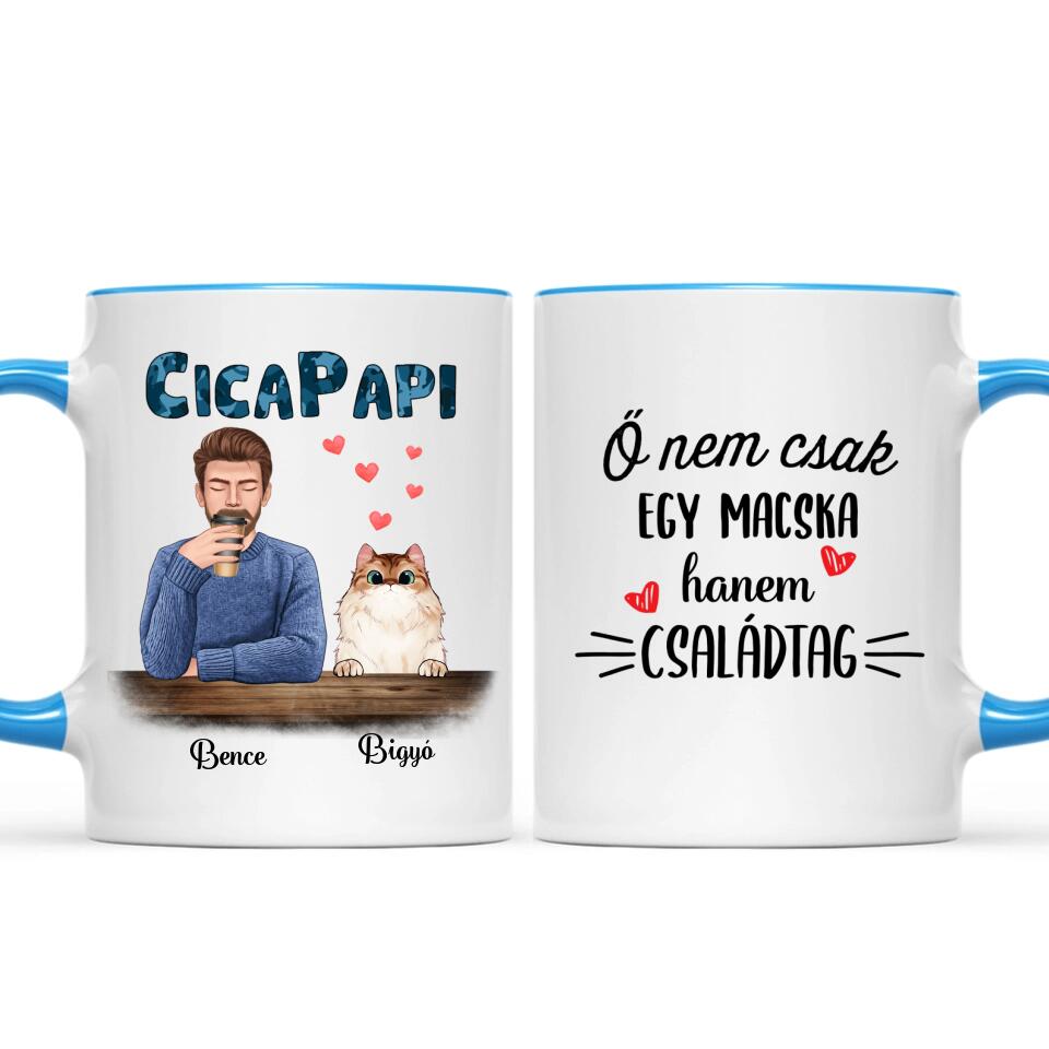 Egyedi macskás bögre, akár 4 cicával - cicapapi