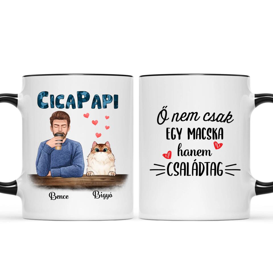 Egyedi macskás bögre, akár 4 cicával - cicapapi