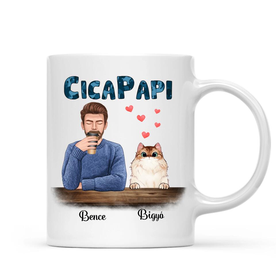 Egyedi macskás bögre, akár 4 cicával - cicapapi