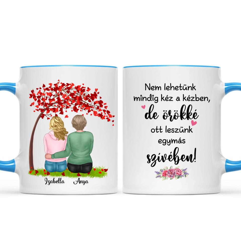 Egyedi bögre édesanyáknak - lányok a fa alatt