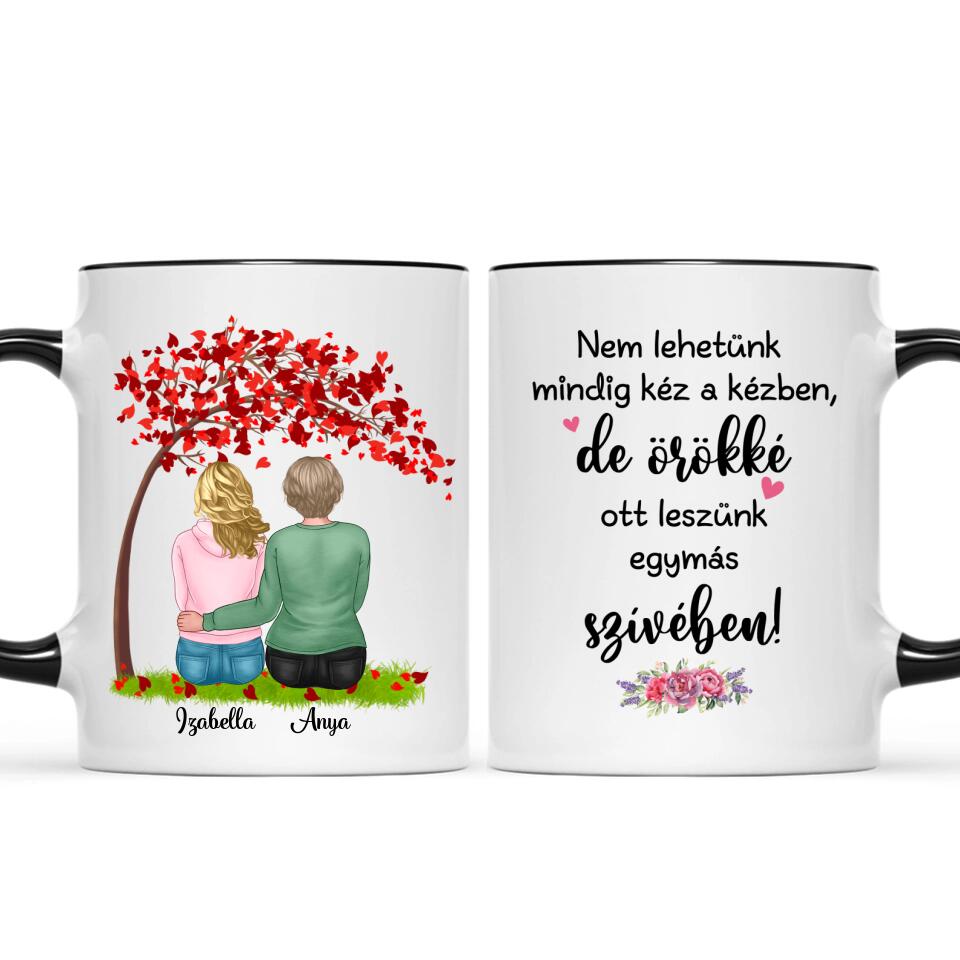 Egyedi bögre édesanyáknak - lányok a fa alatt