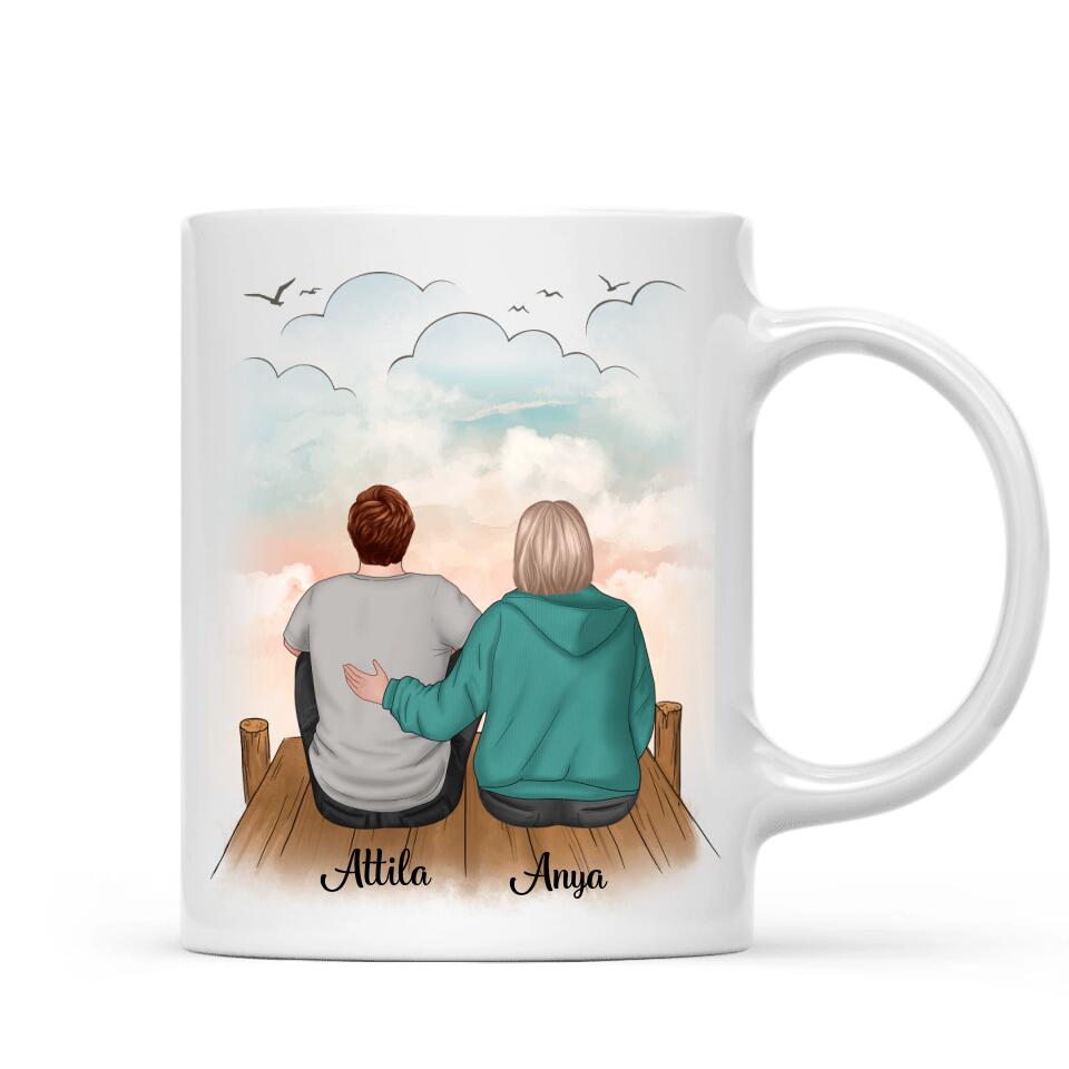 Egyedi bögre édesanyáknak - anya és fia